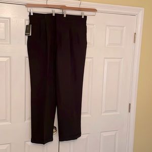 NWT Yves Saint Laurent Black Cuffed Trousers